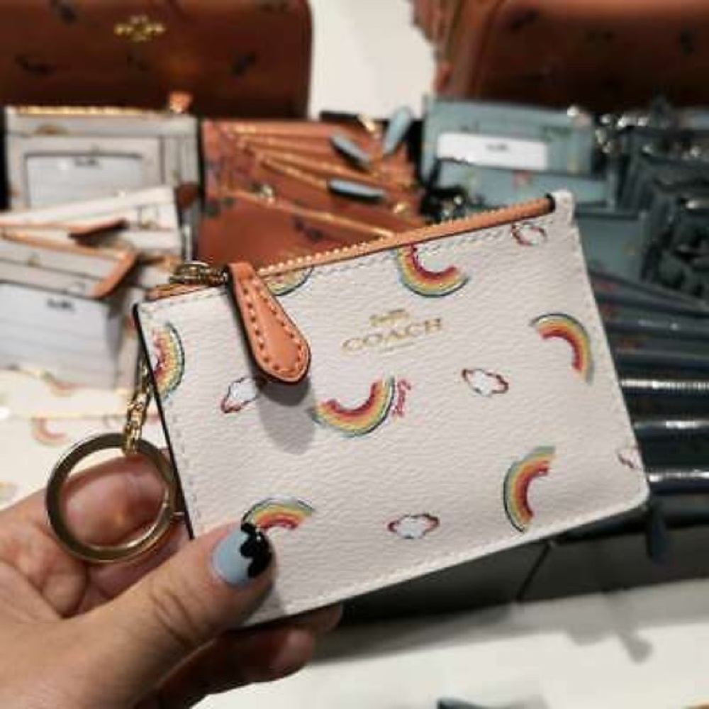 NWOT 🔑 Authentic COACH skinny ID case w/Key ring